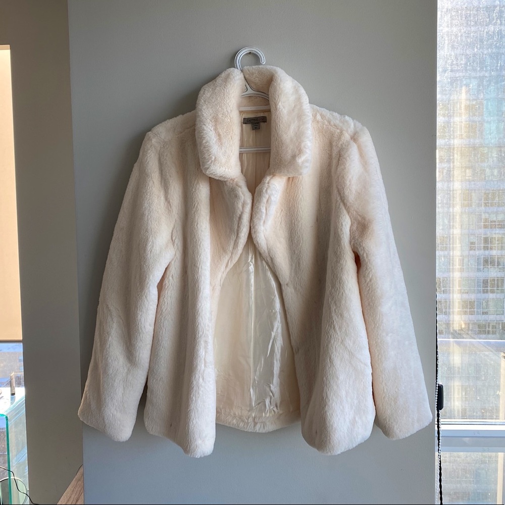 White Faux Fur Teddy Coat